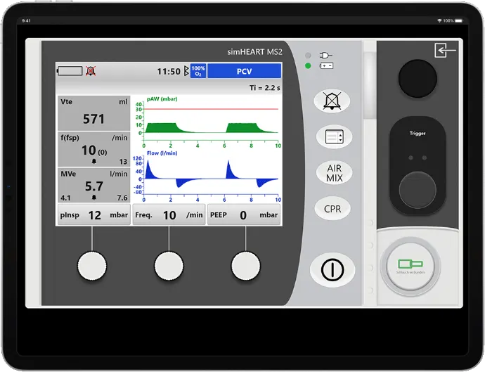 Beatmung MS2 im PCV Modus