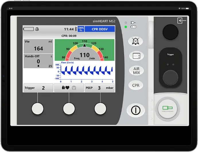 CPR-Modus Beatmung MS2